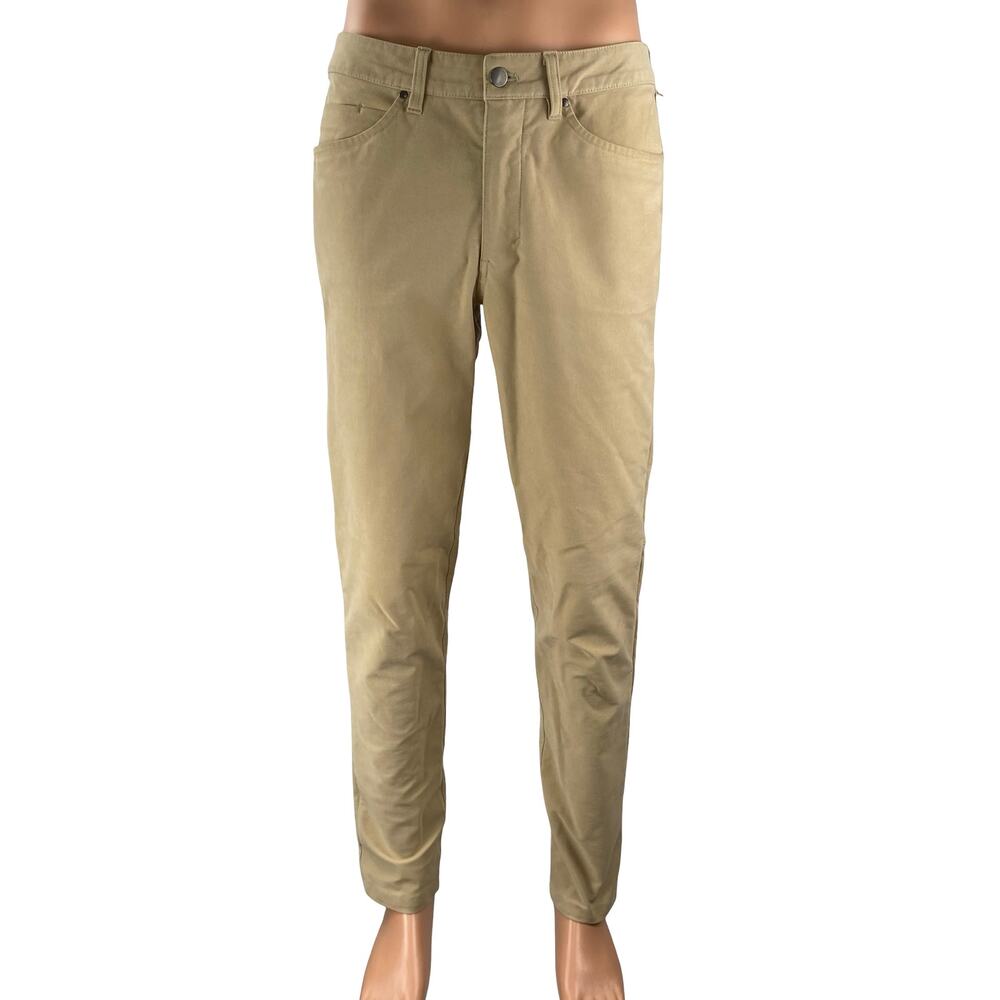Lululemon Commission Men's High Rise Straight Chino Khaki Denim Jeans Pants 32